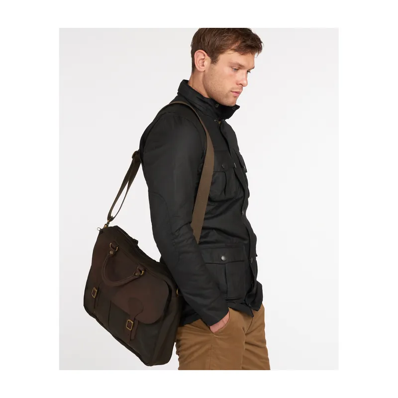 Kan beställas online - Wax Leather Briefcase Olive
